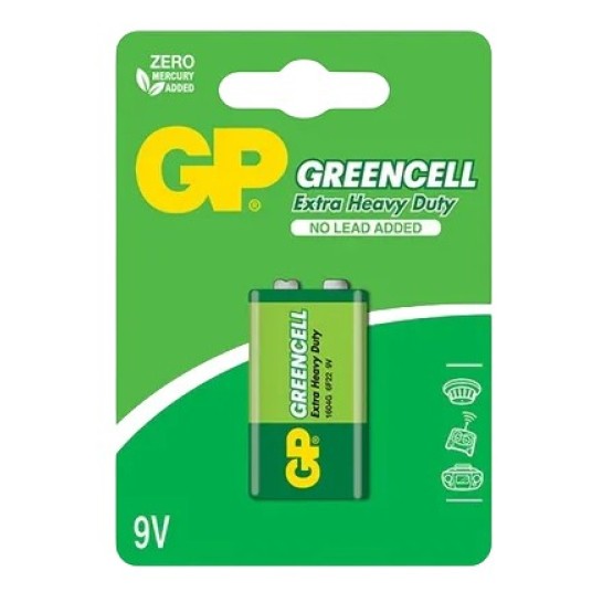 BATERIA PANASONIC 9V 6F22 GP GreenCell 1.bl.
