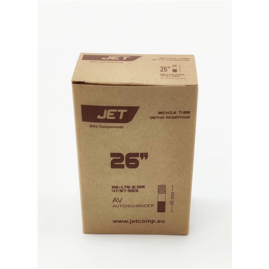 DĘTKA 26"x1,75/2,125 AV-48mm (zawór samochodowy) JET D182 / szare op.