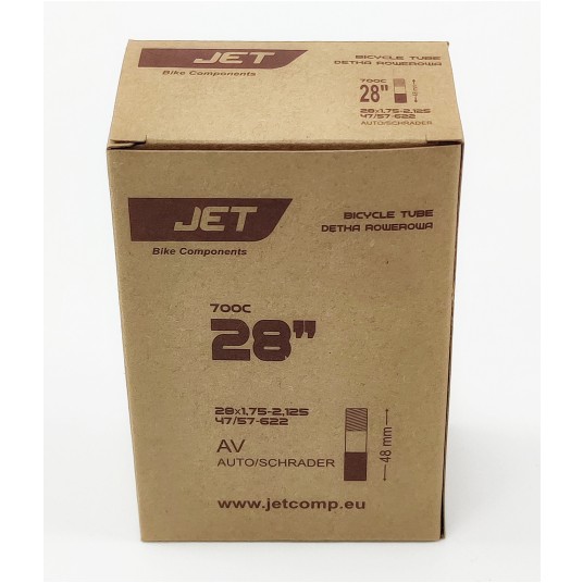 DĘTKA 28"x1,75/2,125 AV-48mm (zawór samochodowy) JET D190 / szare op.