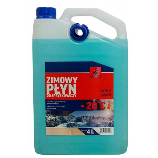 DRAGON PŁYN ZIMOWY -20 4l. z lejkiem, niebieski, morski