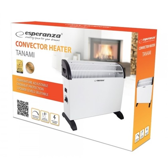 GRZEJNIK KONWEKTOR 750W/1250W/2000W TANAMI BIAŁY ESPERANZA EHH008 -zdjęcie numer 2