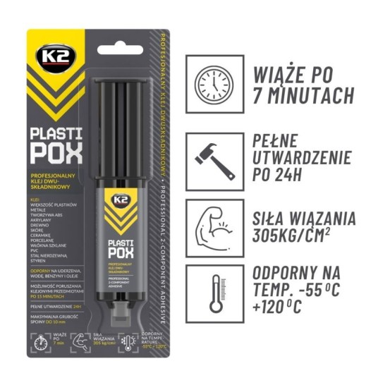 K2 PLASTIPOX (B478) KLEJdo PLASTIKÓW 25g