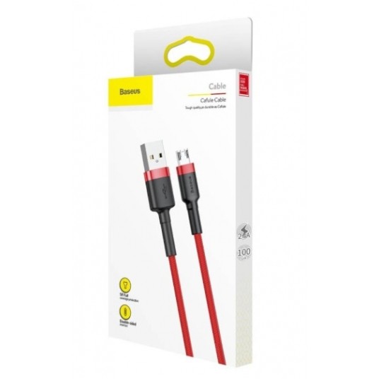 KABEL CAMKLF-B09 USB-A / micro USB 2.4A 1 m - czerwony BASEUS Cafule Cable -zdjęcie numer 2
