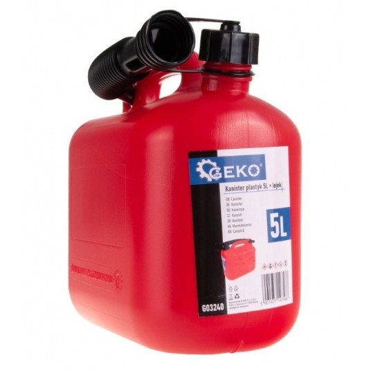 KANISTER PLASTIKOWY 5l. + lejek GEKO G03240 -zdjęcie numer 2