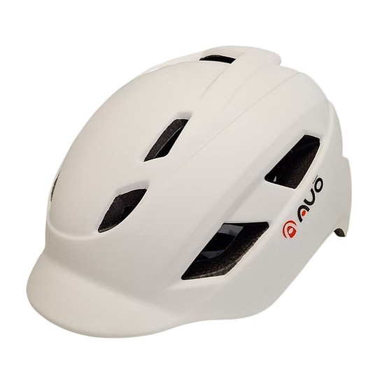 KASK ROWEROWY L biały mat + LED-USB AVO U031 -zdjęcie numer 1