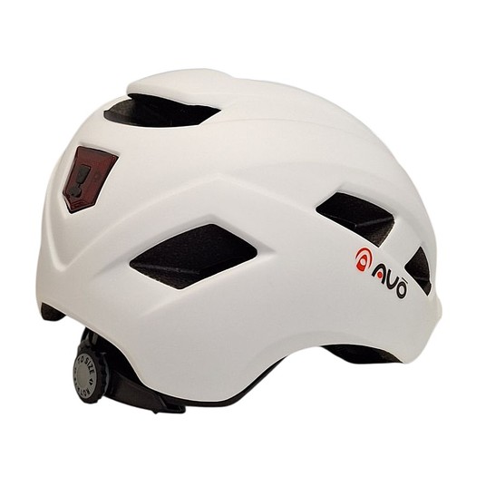 KASK ROWEROWY L biały mat + LED-USB AVO U031 -zdjęcie numer 2