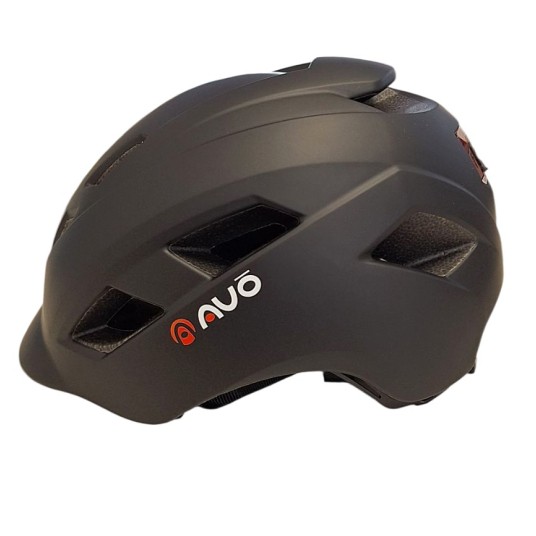 KASK ROWEROWY L czarny mat + LED-USB KS35 AVO U029
