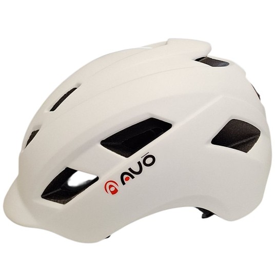 KASK ROWEROWY M biały mat + LED-USB KS35 AVO U032