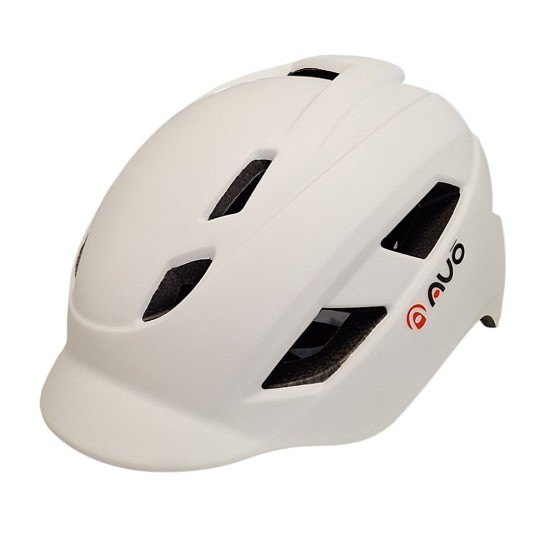KASK ROWEROWY M biały mat + LED-USB KS35 AVO U032