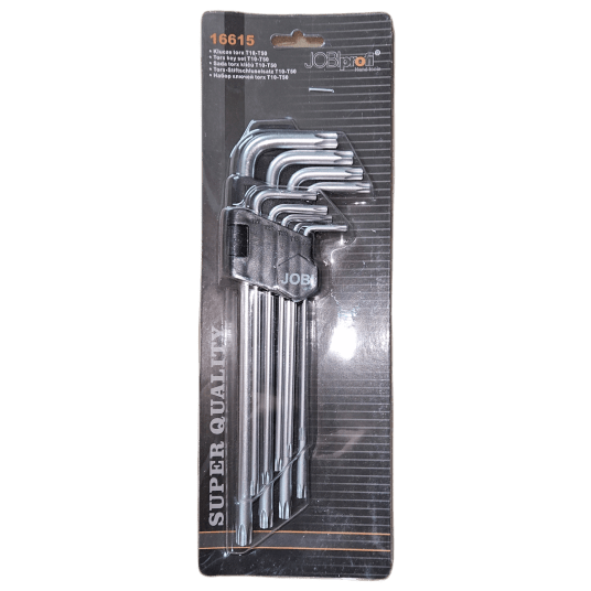 KLUCZ TORX DŁUGI z otw. T10-T50/9el. JOBI 16615
