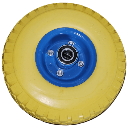 KOŁO MAŁE PEŁNE POLIURETANOWE żółte (260x85) 3.00-4 (bez ośki) -zdjęcie numer 1