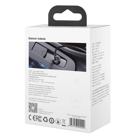 ŁADOWARKA SAMOCHODOWA 2xUSB-A, 4,8A czarna BASEUS CCALLP-01 -zdjęcie numer 9