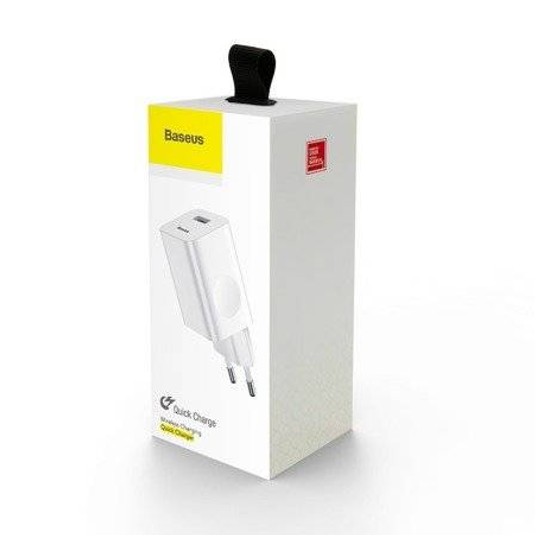 ŁADOWARKA SIECIOWA 1xUSB-A, 24W, QC 3.0 biała BASEUS CCALL-BX02 -zdjęcie numer 5