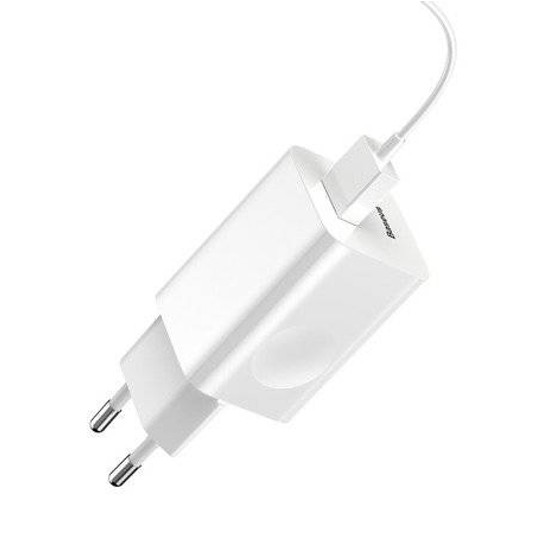 ŁADOWARKA SIECIOWA 1xUSB-A, 24W, QC 3.0 biała BASEUS CCALL-BX02 -zdjęcie numer 4