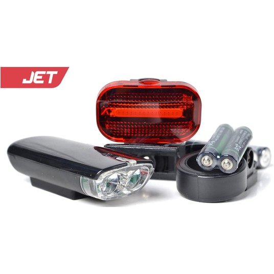 LAMPKA ROWEROWA komplet /2LEDxbiała+15LEDxczerwona JET L348 -zdjęcie numer 3