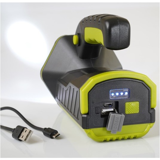 LATARKA AKUMULATOROWA T6 270lm, 21 SMD LED 290lm, Kabel USB-C, POWERBANK, Bateria Li-ion 18650 3,7 V, 2 x 1500 mAh TIROSS TS-1983 -zdjęcie numer 3
