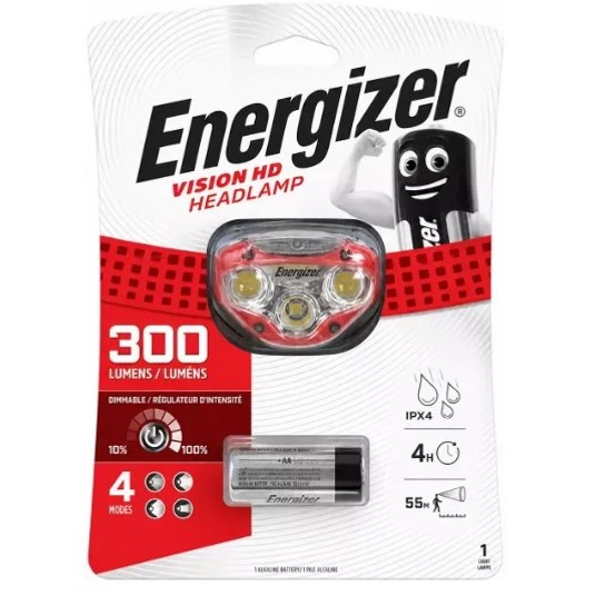LATARKA CZOŁOWA ENERGIZER LP09071 Vision HD 300 lm kod 6377 -zdjęcie numer 1
