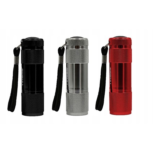 LATARKA n/BATERIE mała 9LED ALUMINIOWA (3xAAA) TIROSS TS733