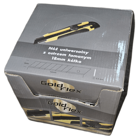 NÓŻ 18 METALOWA PROWADNICA DOKRĘCANY żółto-czarny GoldFlex 070025 -zdjęcie numer 4