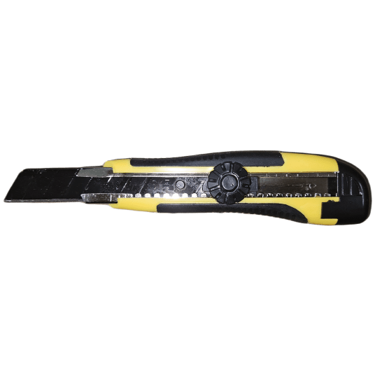 NÓŻ 18 METALOWA PROWADNICA DOKRĘCANY żółto-czarny GoldFlex 070025 -zdjęcie numer 3