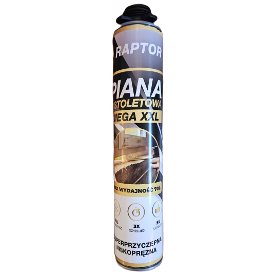 PIANA PISTOLETOWA NISKOPRĘŻNA MEGA XXL 850ml /wydajność 70l RAPTOR