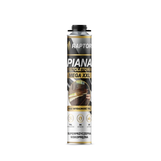 PIANA PISTOLETOWA NISKOPRĘŻNA MEGA XXL 850ml /wydajność 70l RAPTOR