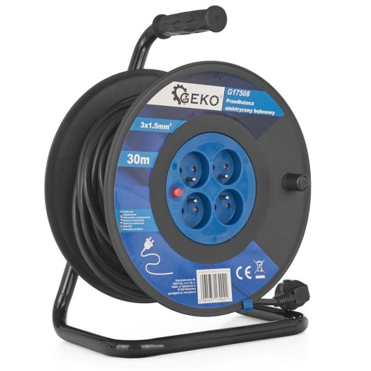 PRZEDŁUŻACZ BĘBNOWY 4gn/30m OMY 3x1.5mm2 GEKO G17508