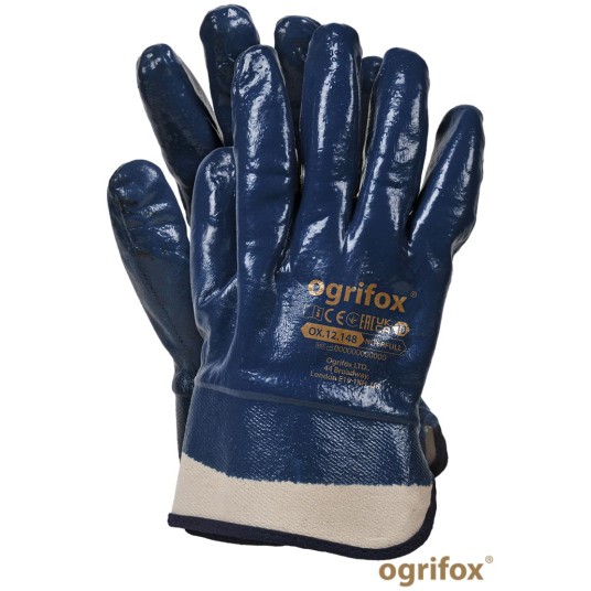 RĘKAWICE NITRYLOWE granatowe OX-NITERFULL OGRIFOX