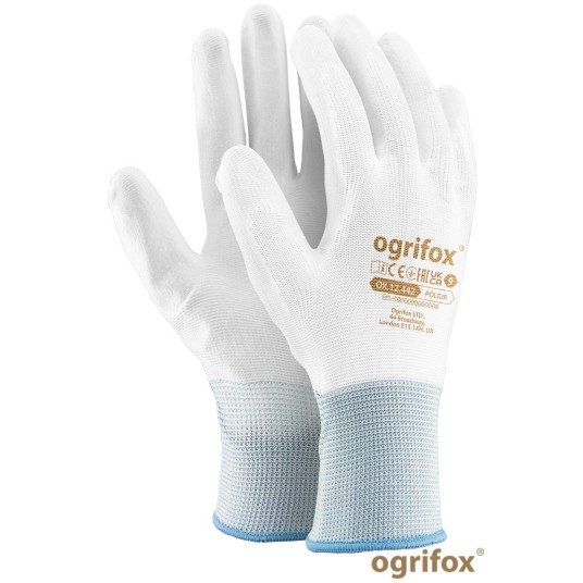 RĘKAWICE POLIURETAN białe OGRIFOX