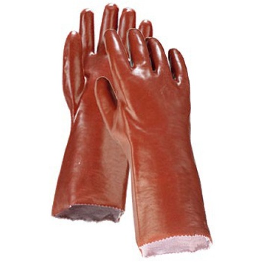 RĘKAWICE PVC czerwone 45cm CONSORTE 421-45