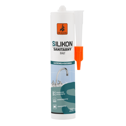 SILIKON SANITARNY biały 280ml DRAGON DSS280BI