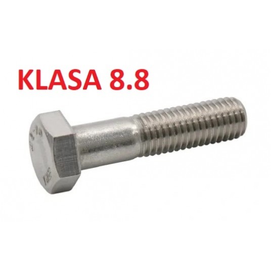 ŚRUBA MASZYNOWA kl.8,8 8x 80 ocynk DIN931 niepełny gwint /op.2,5kg -zdjęcie numer 1