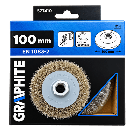 SZCZOTKA M14 STOŻKOWA 100 GRAPHITE 57T410 drut stal.karb. -zdjęcie numer 3