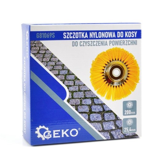 SZCZOTKA NYLON 200mm x25,4 do kosy spalinowej GEKO G81069S