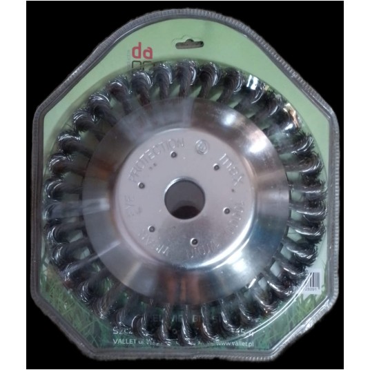 SZCZOTKA STALOWA SPLATANA 200mm x25,4 do kosy spalinowej DaPro 8373