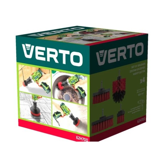 SZCZOTKI CZYSZCZĄCE na WIERTARKĘ 4szt VERTO 62H700