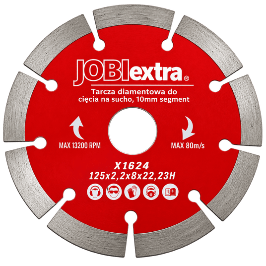 TARCZA DIAMENTOWA SEGMENTOWA 125 JOBIextra X1824 -zdjęcie numer 1