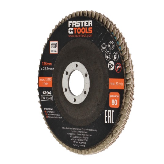 TARCZA LISTKOWA 125/ 80 EGA 1294 FASTER TOOLS