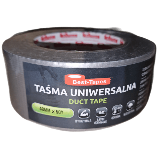 TAŚMA WZMACNIANA 48/50y DUCT-TAPE szara BEST-TAPES 010062 -zdjęcie numer 2