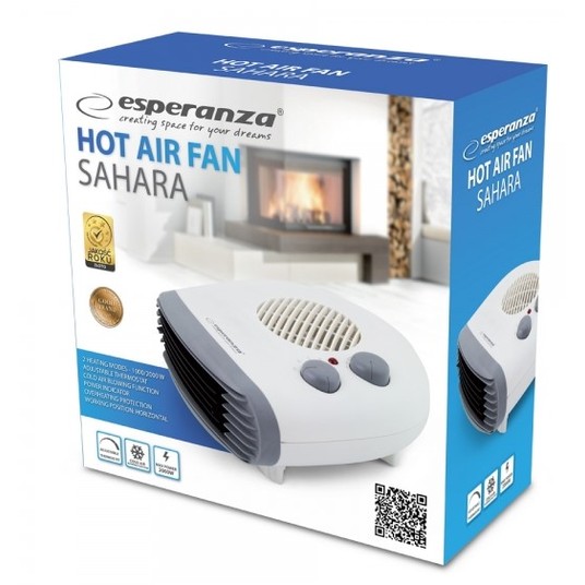TERMOWENTYLATOR 1000W/2000W SAHARA ESPERANZA EHH003 -zdjęcie numer 2
