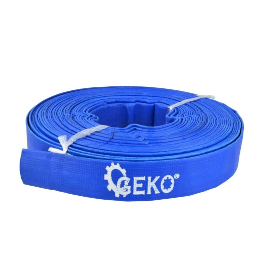 WĄŻ PŁASKI PCV niebieski 1" 20m 2bar GEKO G70006