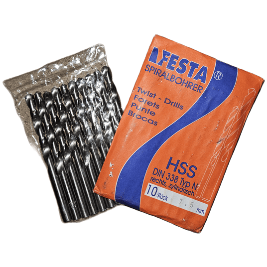 WIERTŁO METAL 7,0 HSS DIN 338 FESTA STANDARD białe -zdjęcie numer 1