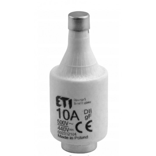 WKŁADKA TOPIK 10A/500V DII ETI 002312104 -zdjęcie numer 1