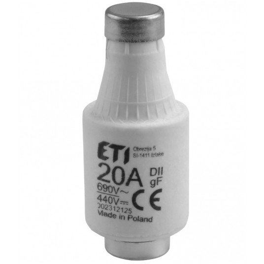 WKŁADKA TOPIK 20A/500V DII ETI 002312106 -zdjęcie numer 1