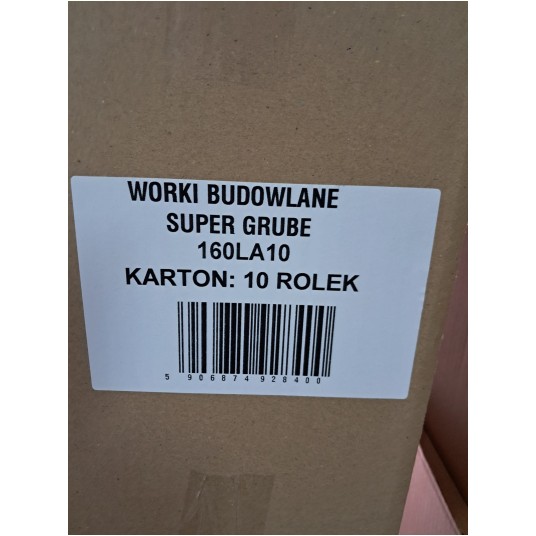 WOREK 16O BUDOWLANY SUPER GRUBY czarny 10szt70my 900/1100 /1,20kg