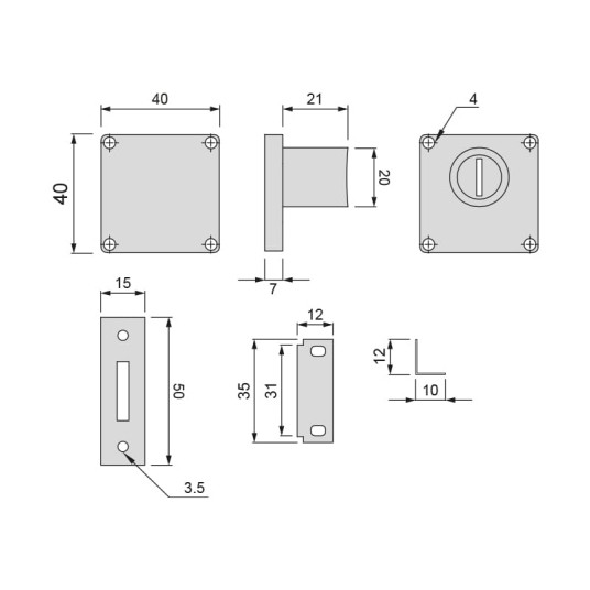 ZAMEK MEBLOWY PATENTOWY ATM ZB-138 (19x22mm)