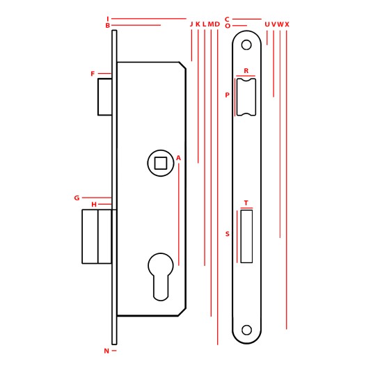 ZAMEK WĄSKI ROLKA-WKŁAD 90/22 JANIA Z077-RW