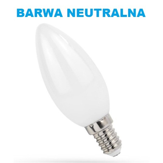 ŻARÓWKA LED NW neutralna E14 5W ŚWIECZKA 450lm/4000K ECOLIGHT EC79484 -zdjęcie numer 1