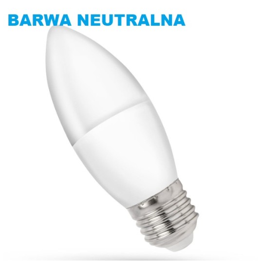 ŻARÓWKA LED NW neutralna E27 5W ŚWIECZKA 500lm/4000K ECOLIGHT EC79437