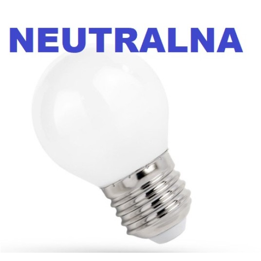 ŻARÓWKA LED NW neutralna E27 7W KULKA 700lm/4000K ECOLIGHT EC79558